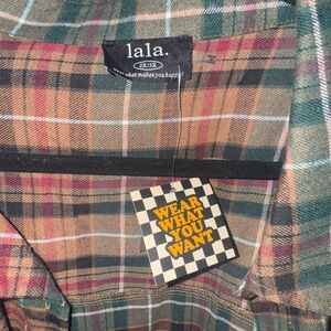 Dressed in LALA Plaid Maxi Dress - Green and Brown